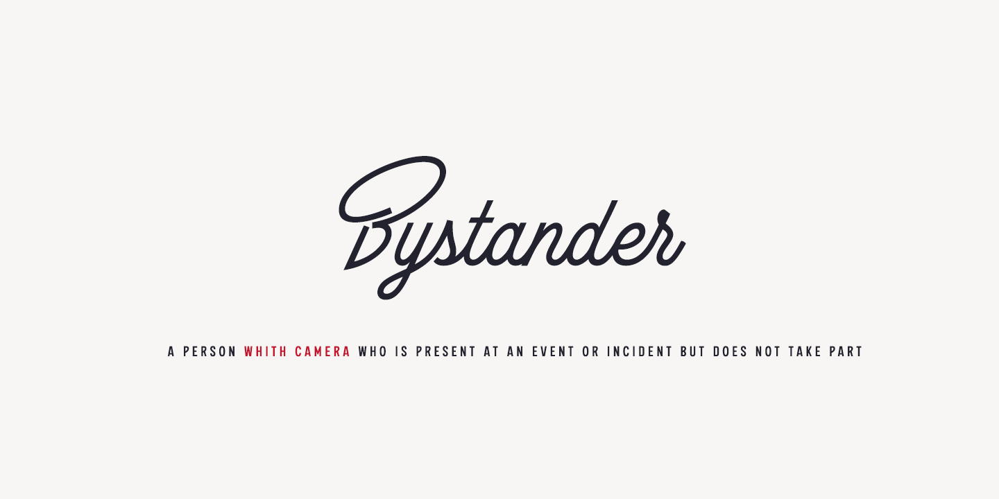 Example font The Bystander Collection #10